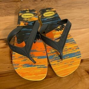 Men’s havaianas flip flops beach sunset 13